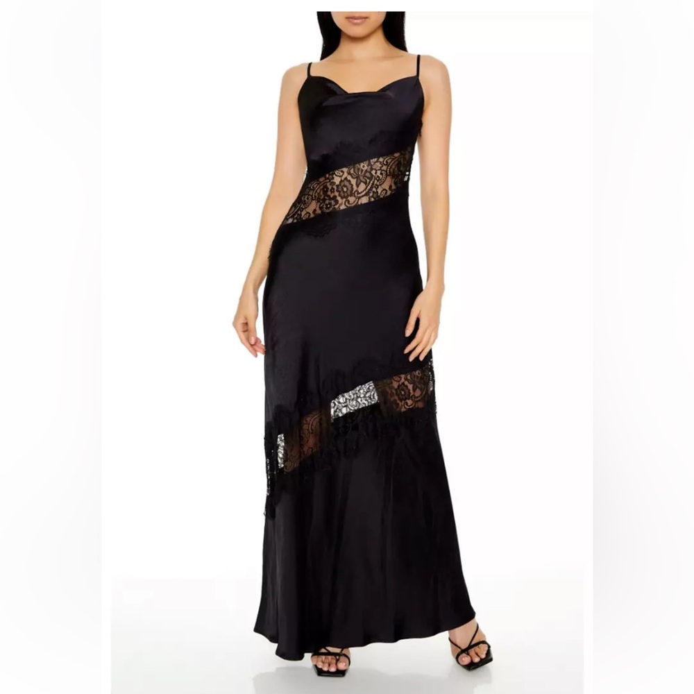 Forever 21 Black Lace Maxi Dress